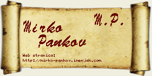 Mirko Pankov vizit kartica